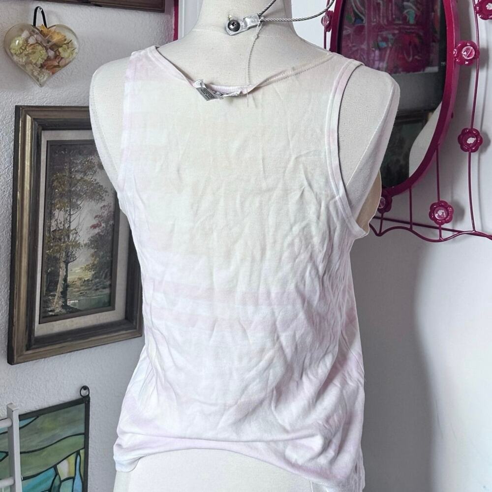 christian dior seperates, pink and yellow striped tank top - Picture 4 of 5